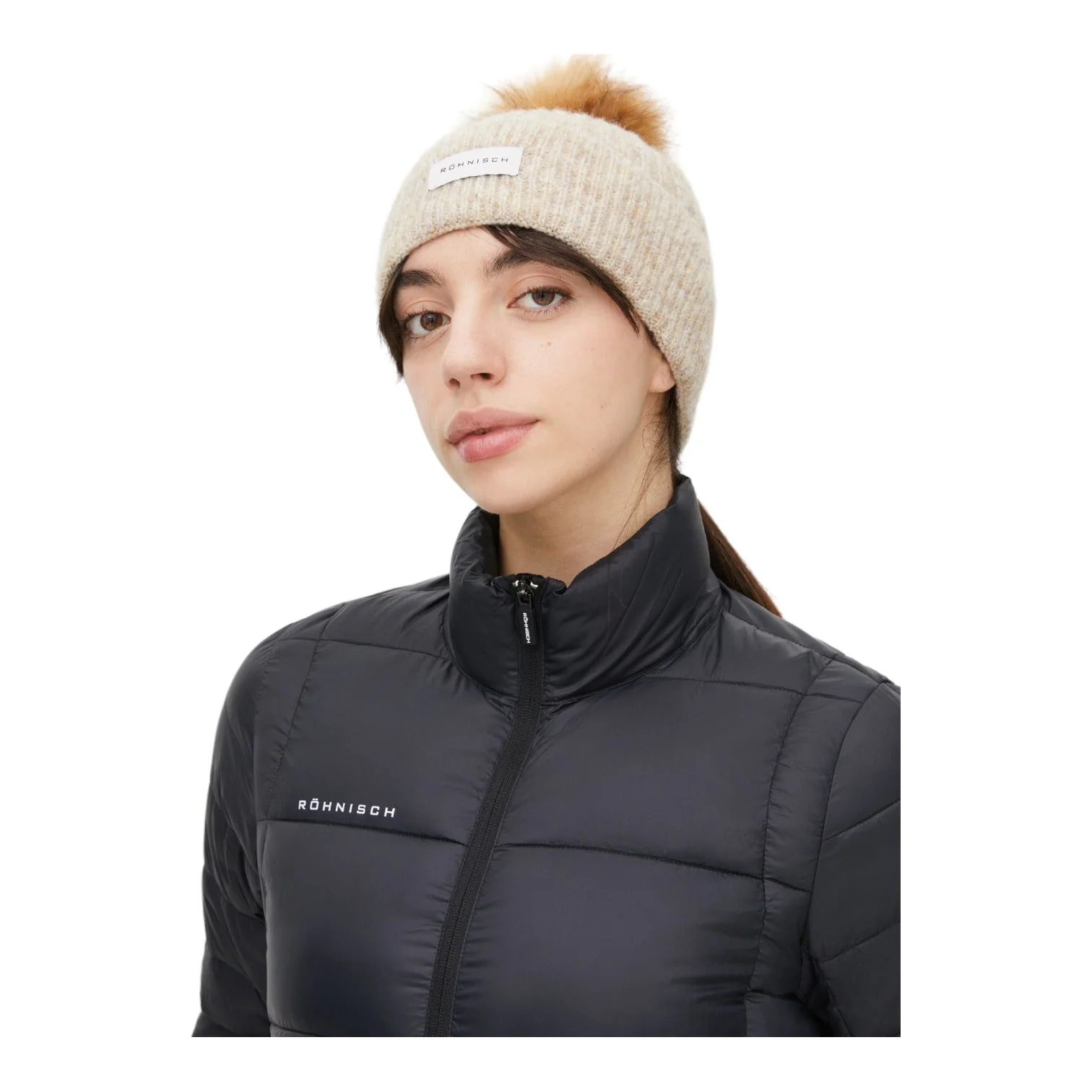 Rohnisch Ladies Pom Rib Beanie 111739 - Image 2