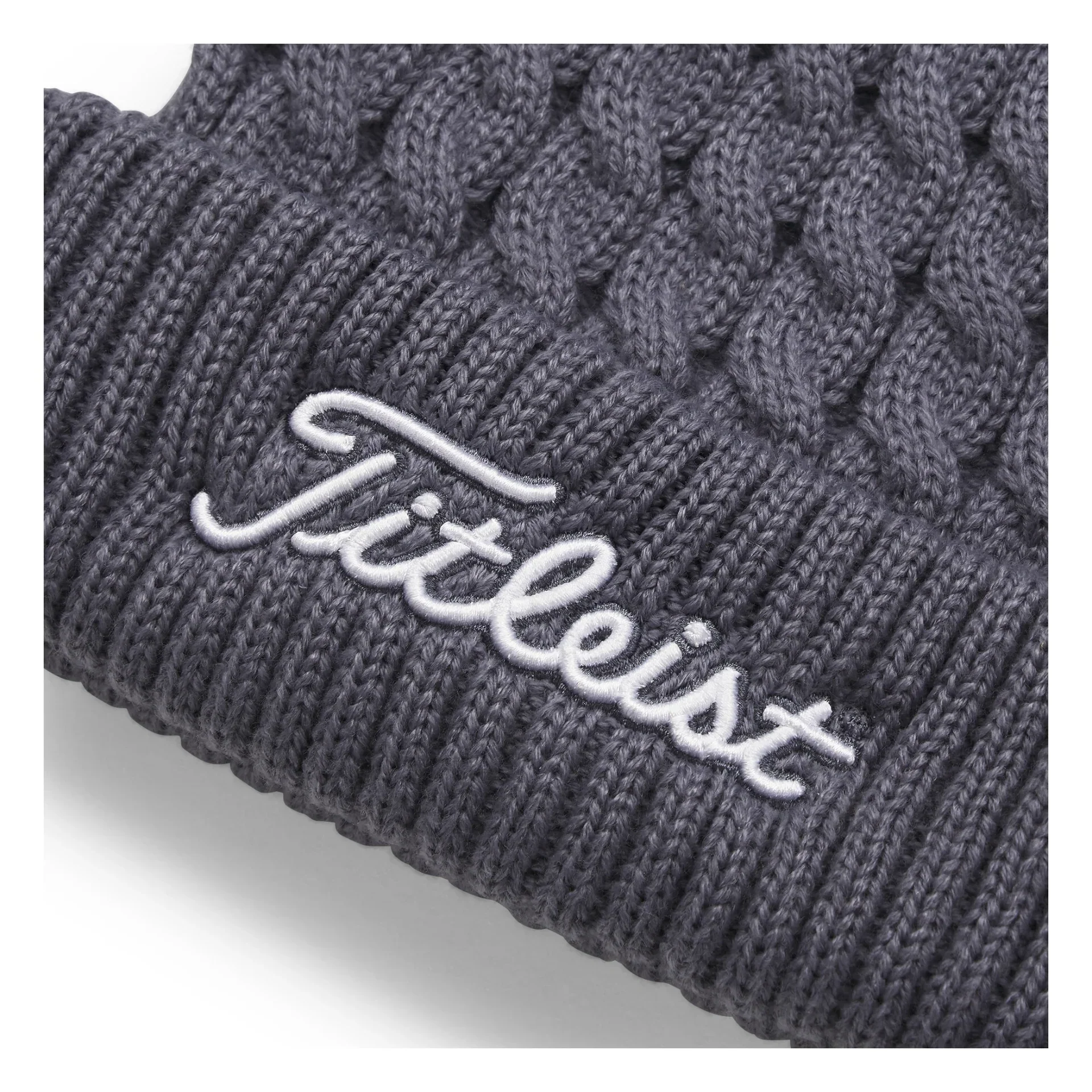Titleist Cable Knit Pom Pom Golf Beanie TH23WCKNPN2 - Image 3